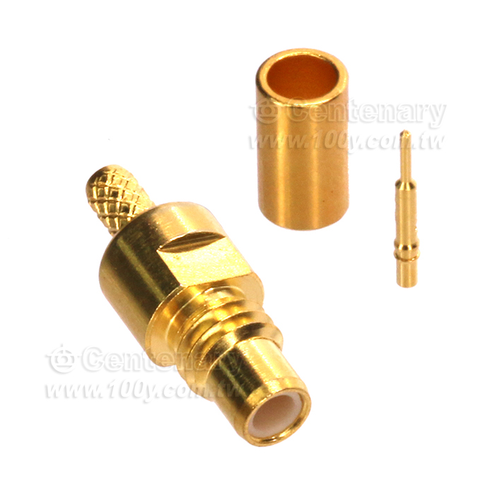 SMC jack crimp for RG174,RG188,RG316; 2.3Ghz VSWR1.2