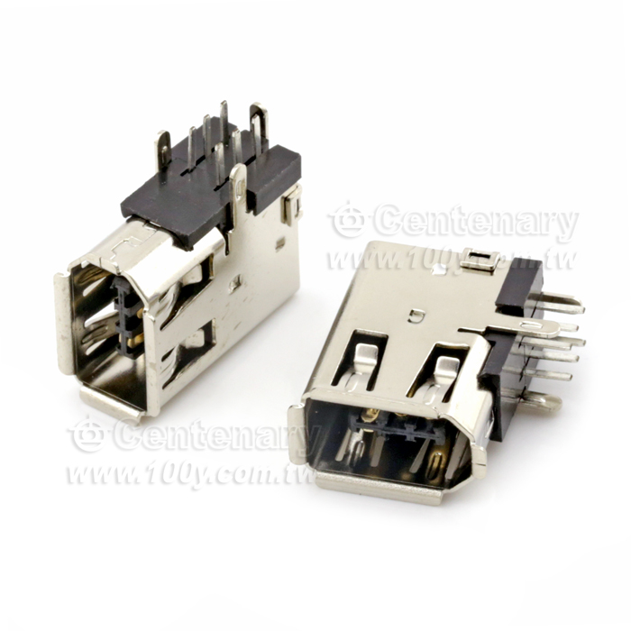 IEEE-1394/6PIN/RECEPTACLE/ FLANK DIP 90° TYPE - 51231 Product Image