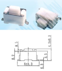 SMD微小型按鍵開關 【無鉛】 - 54099 產品圖片