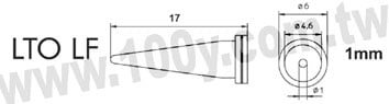 先端圓頭烙鐵頭1mm(無鉛) - 47749 Product Image