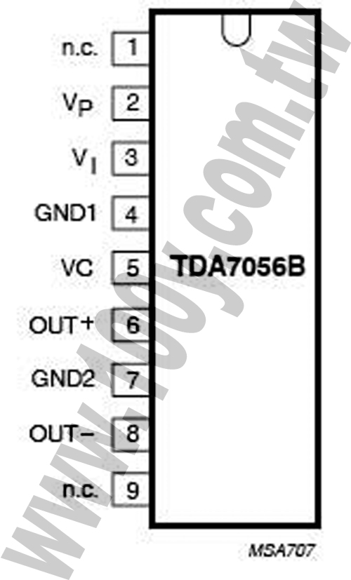 5 W mono BTL Audio Amplifier With DC Volume Control - 55601 Product Image