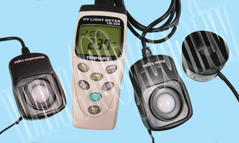 Datalogging 3 in 1 UVA Light Meter(UVA+Illumination+Solar measurement) - 56358 Product Image