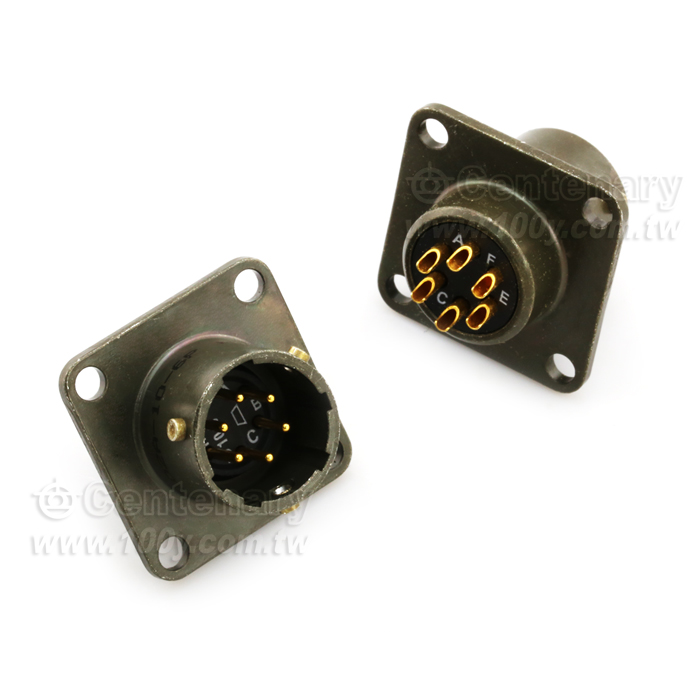 Miniature Cylindrical -box mounting receptacle - 61364 Product Image