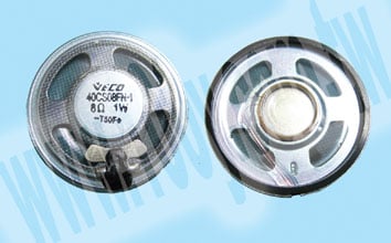 直徑40MM,8歐1W鐵殼內磁喇叭