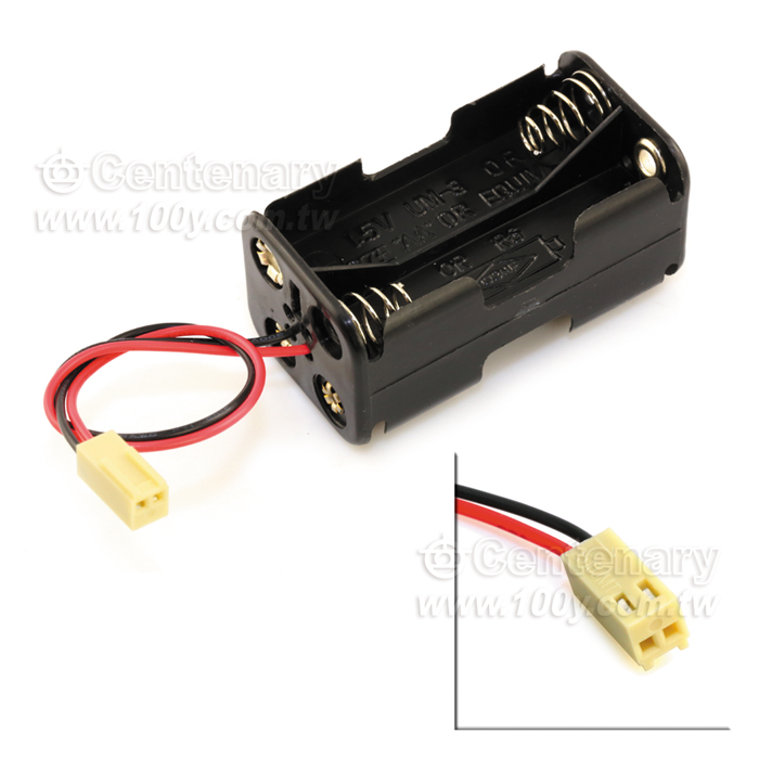 3號4只電池盒方型+2.54mmPin - 62157 產品圖片