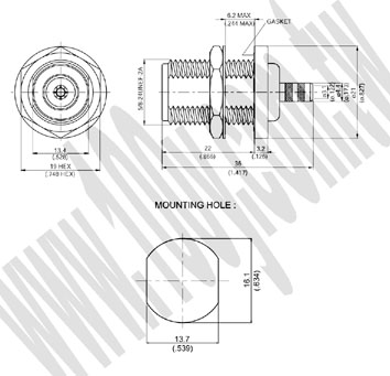 N Jack Crimp For Bulkhead【ROHS】 - 60601 產品圖片