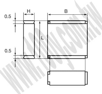 Metallized polyethylene naphthalate (PEN) SMD film capacitor