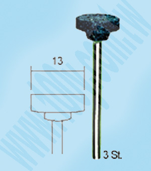 PROXXON_金鋼砂雕磨頭 圓餅形 13mm - 65443 產品圖片