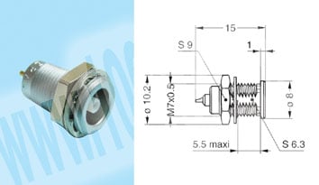 Circular Push Pull Connectors COAX SLDR CHRM SHELL FEMALE PANL RECEPT