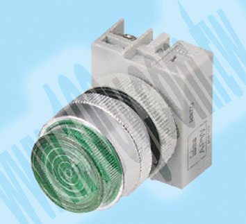 平頭圓形指示燈 綠220V(白熾燈泡) - 66529 產品圖片