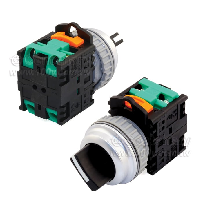φ30mm 選擇開關 三段45°X2二邊復歸 1a+1a