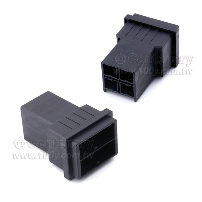 4 Position Rectangular Housing Connector Plug Black 0.400" (10.16mm) - 114559 Product Image