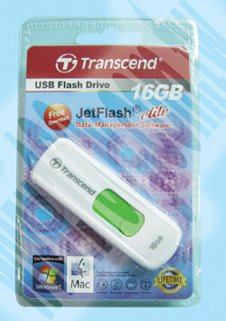 Transcend 16 GB JetFlash 530 Retractable USB 2.0 Flash Drive - 71037 Product Image