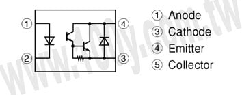 DIP 4pin Darlington Phototransistor Ouput,High Collector-emitter Voltage Photocoupler