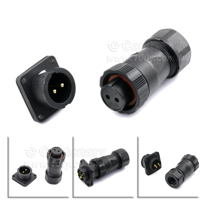 2P母插頭+2P公座(IP67防水) - 77354 產品圖片