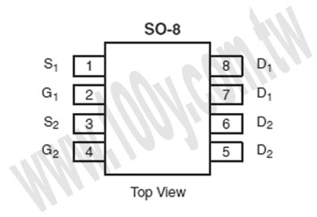 MOSFT DL NCH 30V 10.8/7.2A 8SOIC - 77162 產品圖片