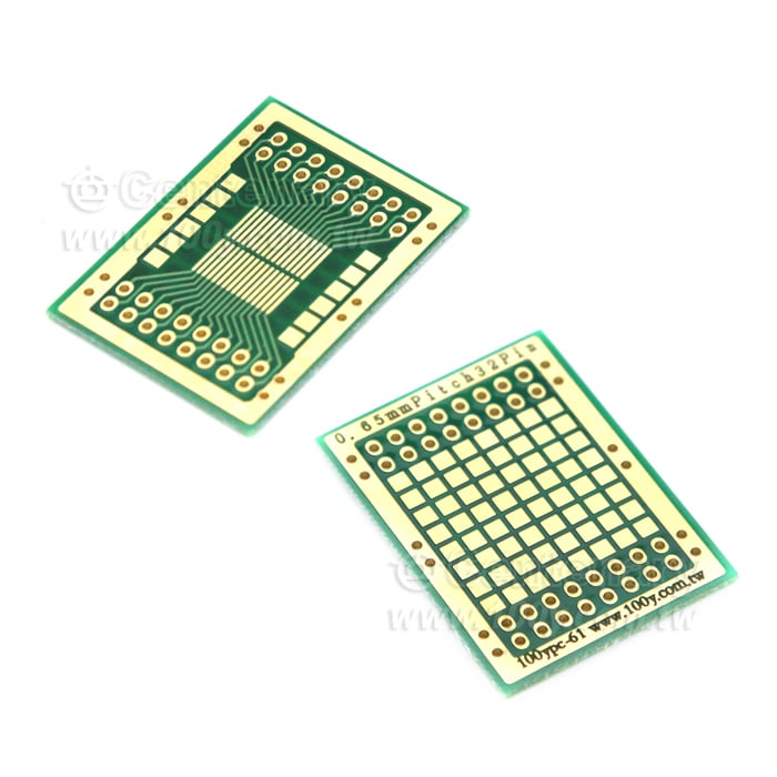 Convert SOP IC 0.65 mm pitch into 2.54 mm pitch