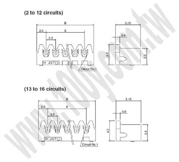 2.0mm KR CONN 5-POS IDC RECEPT