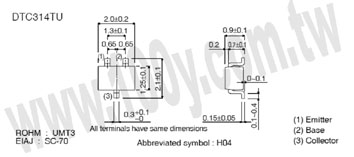 UMT3 (SOT-323) 15V 600mA - 79832 產品圖片