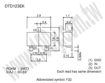 SMT3 (SOT-346) 50V 500mA - 79881 產品圖片