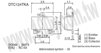 Digital transistor (built-in resistors) - 79888 Product Image