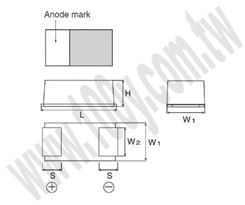 SMD鉭質電容 47uF/10V ±20% AL Case - 79663 產品圖片