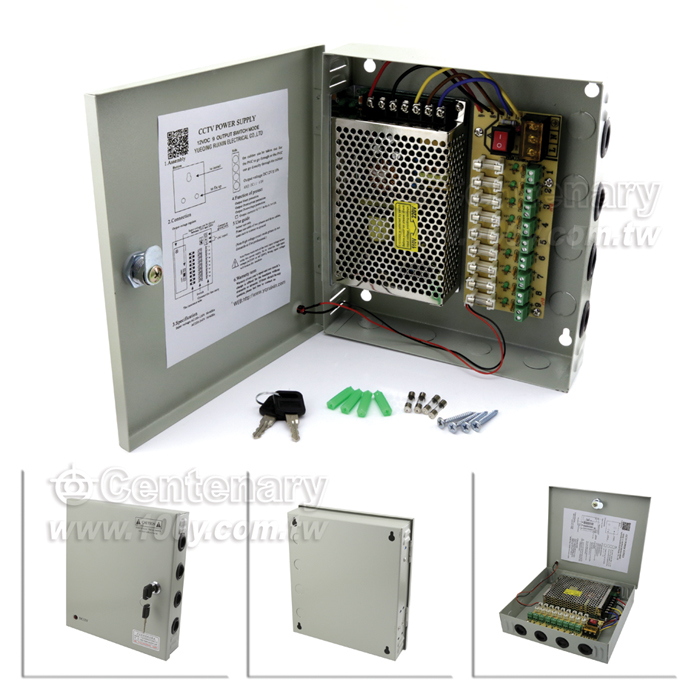 CCTV Power Supply 12VDC 9 Output Switch Mode