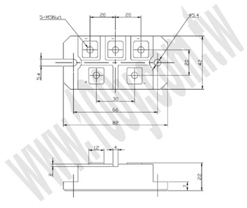 三相整流器 75A/1600V - 84108 產品圖片