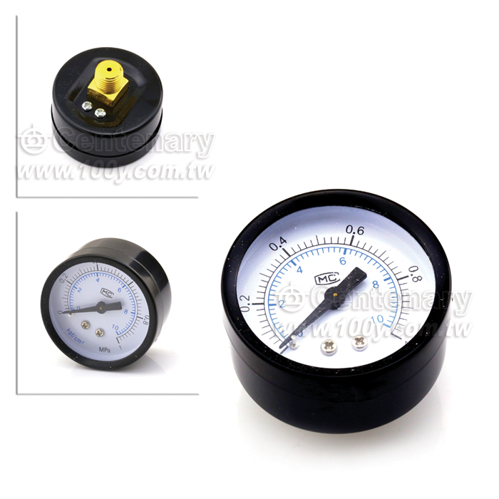 公制鐵壓力表-(10kgf/cm2) 接口:1/4"  - 115936 產品圖片