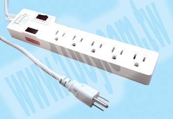 1開5插 3孔用電量顯示安全延長線 1.5M - 88044 產品圖片