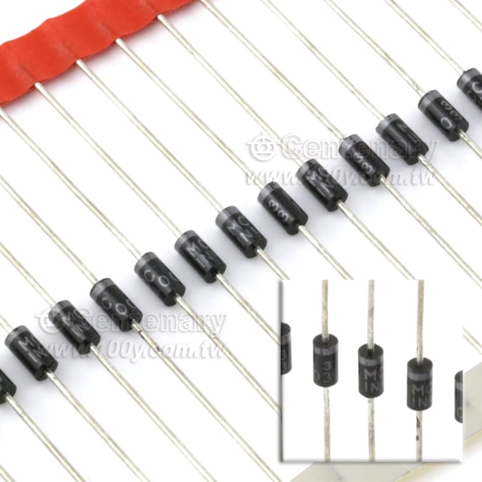 整流二極體 200V 1A DO-41 - 89329 產品圖片