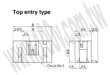 JST_公座 PH系列 Pitch:2mm 5P - 89277 產品圖片