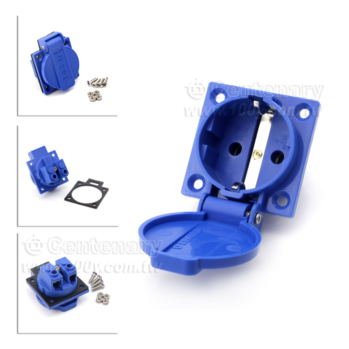 IP44 16A 2極 歐式插座 - 90277 產品圖片