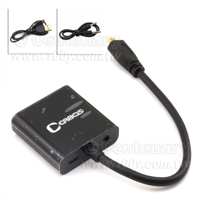 Micro HDMI-VGA+音頻線