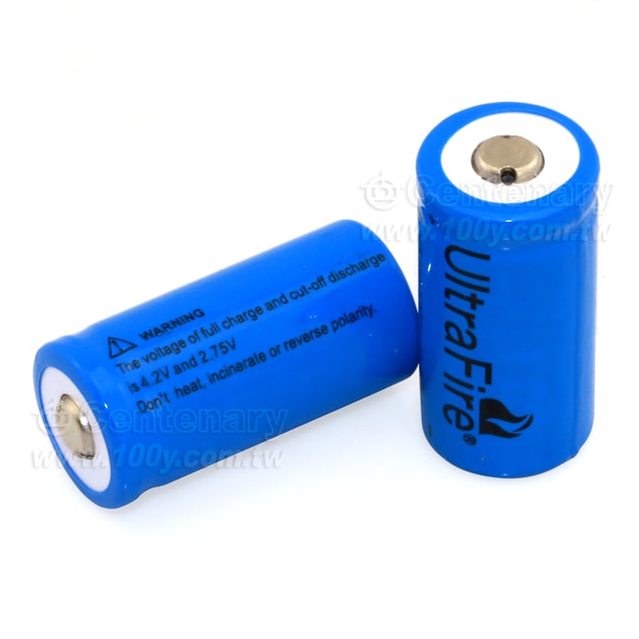 UltraFire_LC16340 1200mAh 3.7V Rechargeable Battery
