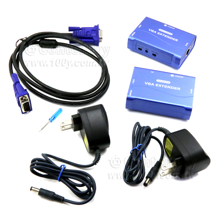 VGA+音頻延長器 (延長最遠達100米)