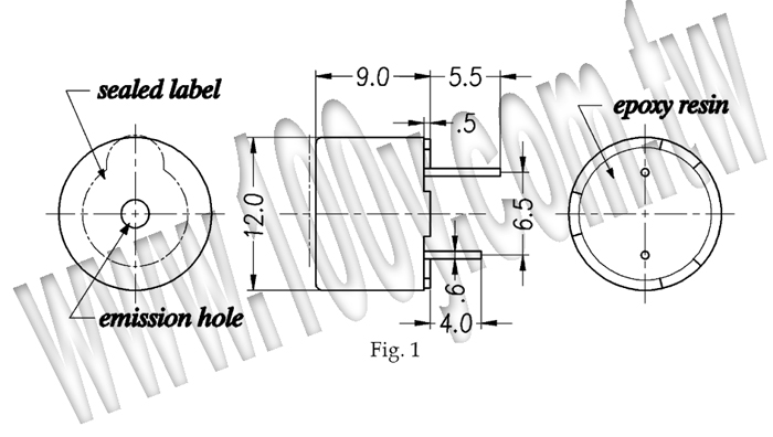 電磁式蜂鳴器 3-8V - 98399 產品圖片