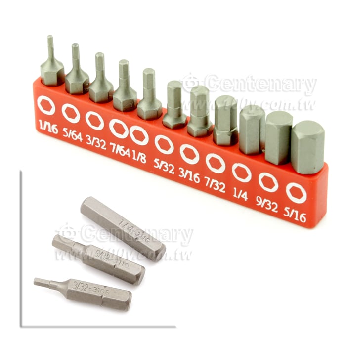 SAE Hex Screwdriver Bit Set - 98436 Product Image