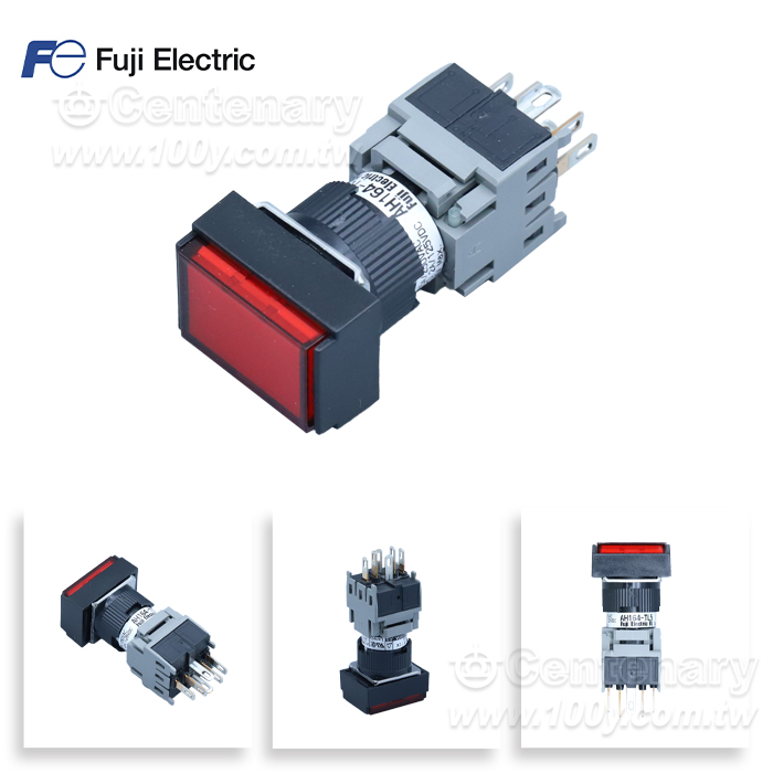 Fuji Electric_帶燈按鈕開關長方基座瞬動型 - 99576 產品圖片