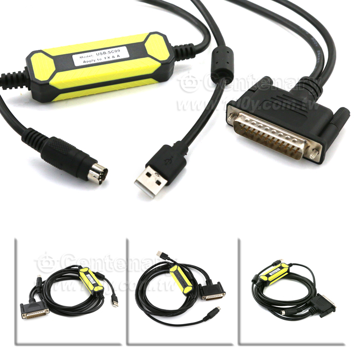 兼容三菱-FX系列PLC編程電纜 長度3M - 100038 產品圖片
