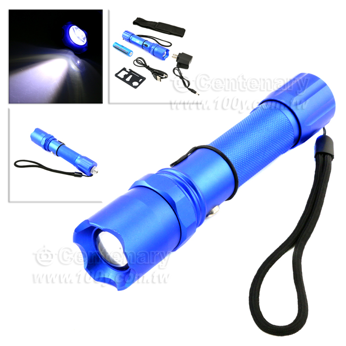 充電式強光手電筒 (藍色) - 102950 產品圖片