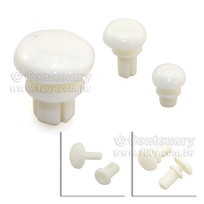 尼龍鉚釘 φ4.0*8.0mm【ROHS】白色 - 100601 產品圖片