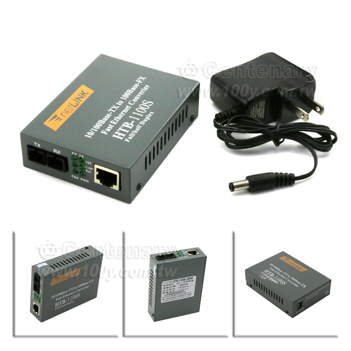 10/100Base-TX to 100Base-FX Fast Ethernet Converter - 101107 Product Image