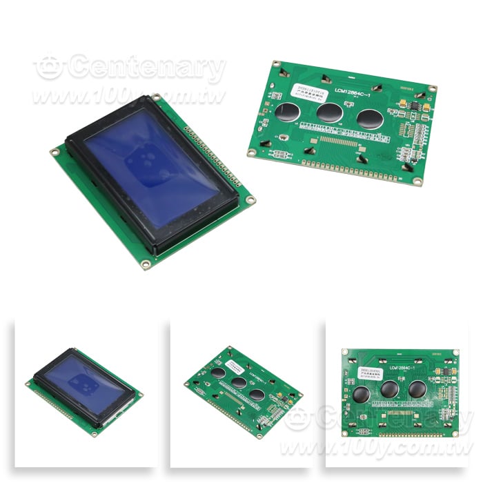 繪圖LCD 5V (藍屏白字) 128*64 Dots 並口 - 101214 產品圖片