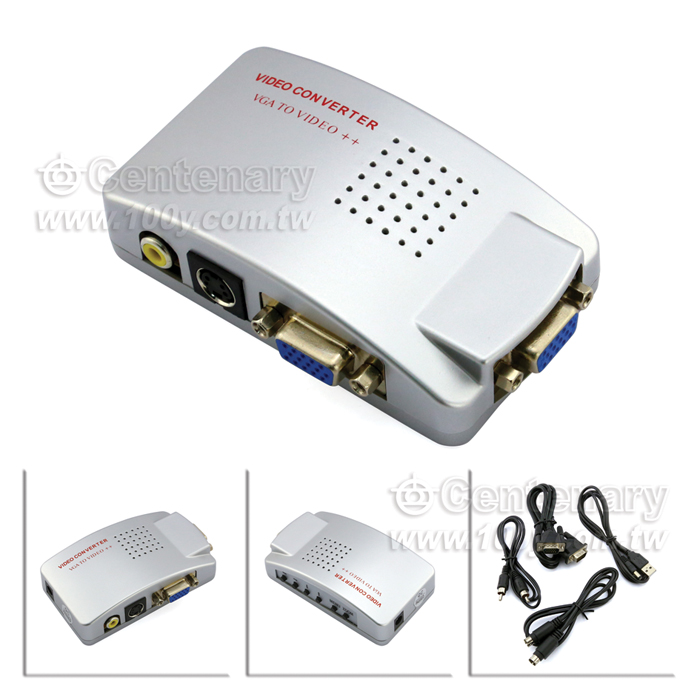 AV/S IN 轉VGA OUT  轉換器 - 106076 產品圖片