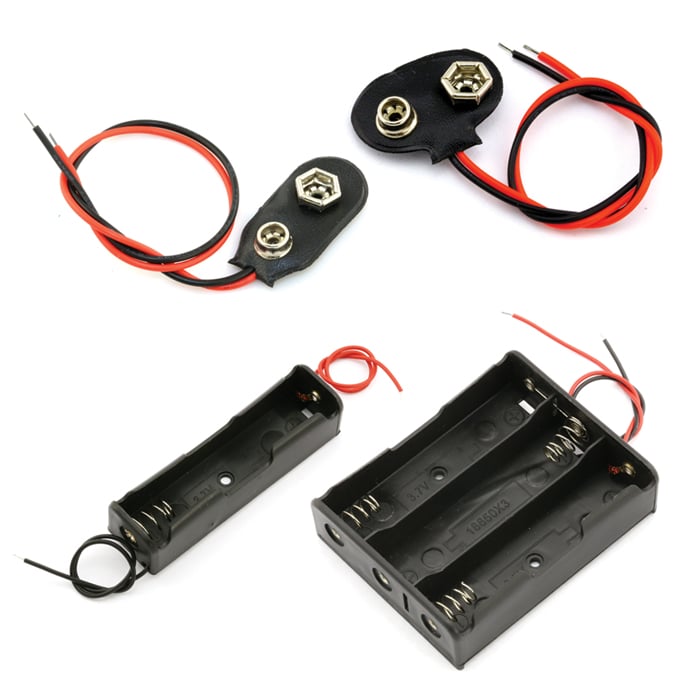 18650/9V Battery Press Studs /Plastic Battery Holders