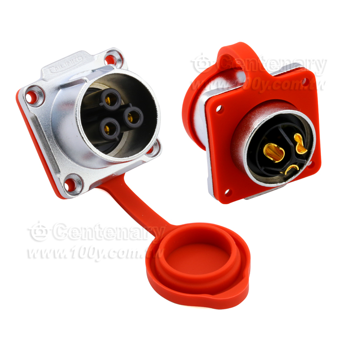 Cnlinko  LP24 type 3 Pins Female socket/Multi core power supply Industrial waterproof connectors - 108130 Product Image