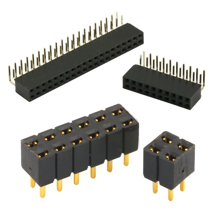 2.54mm 單/雙排-排針母座