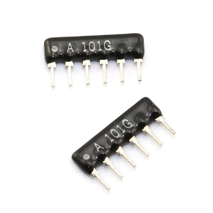 A-Type 6Pins 1/8W SIP Resistor Networks