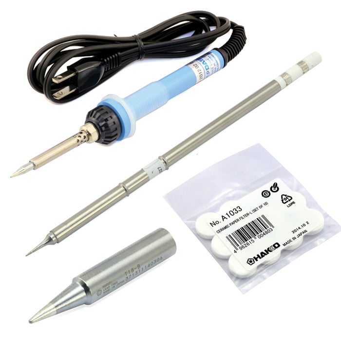 Soldering Iron + Available Tip Shape